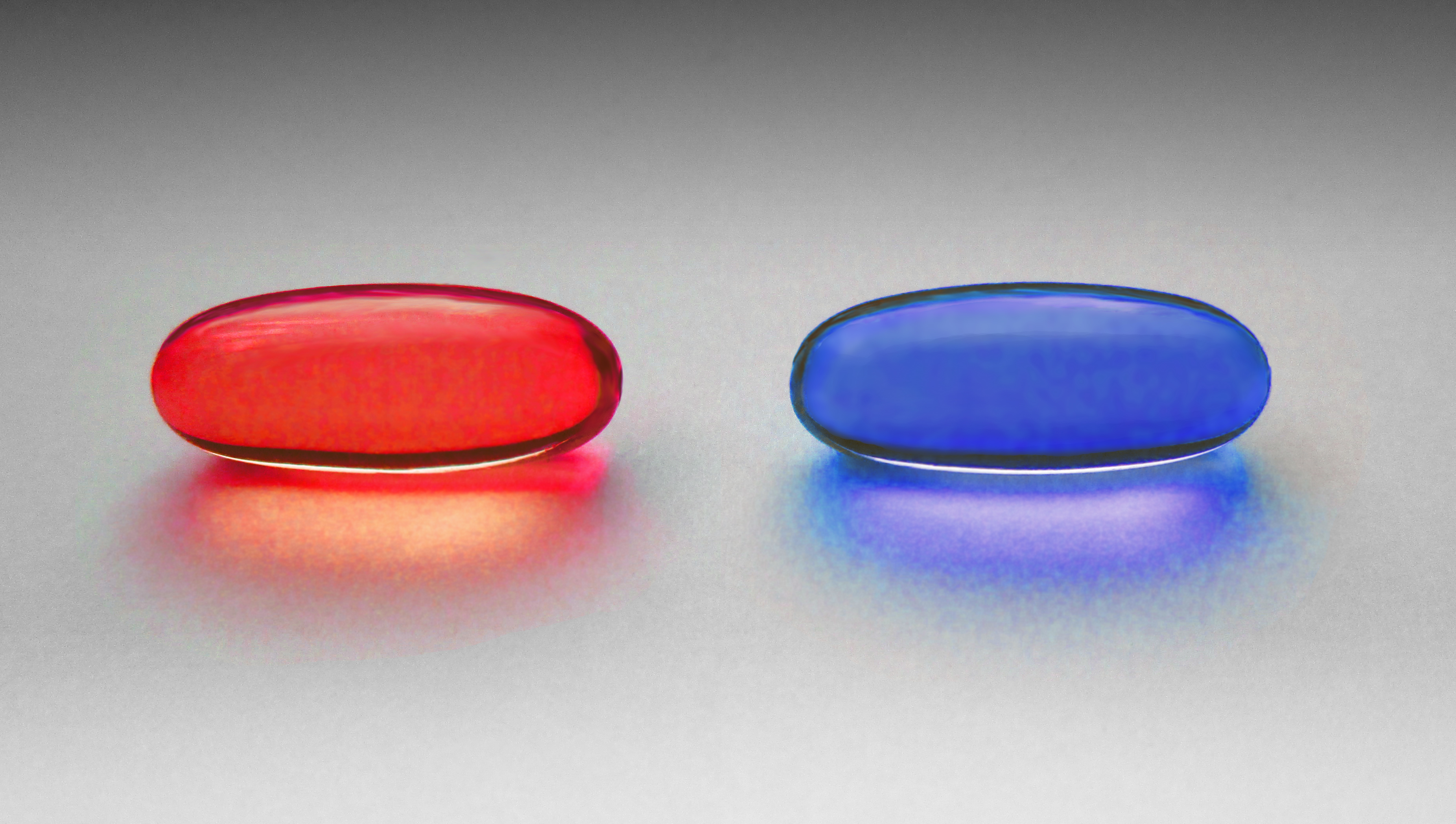 image of a single red and blue pill