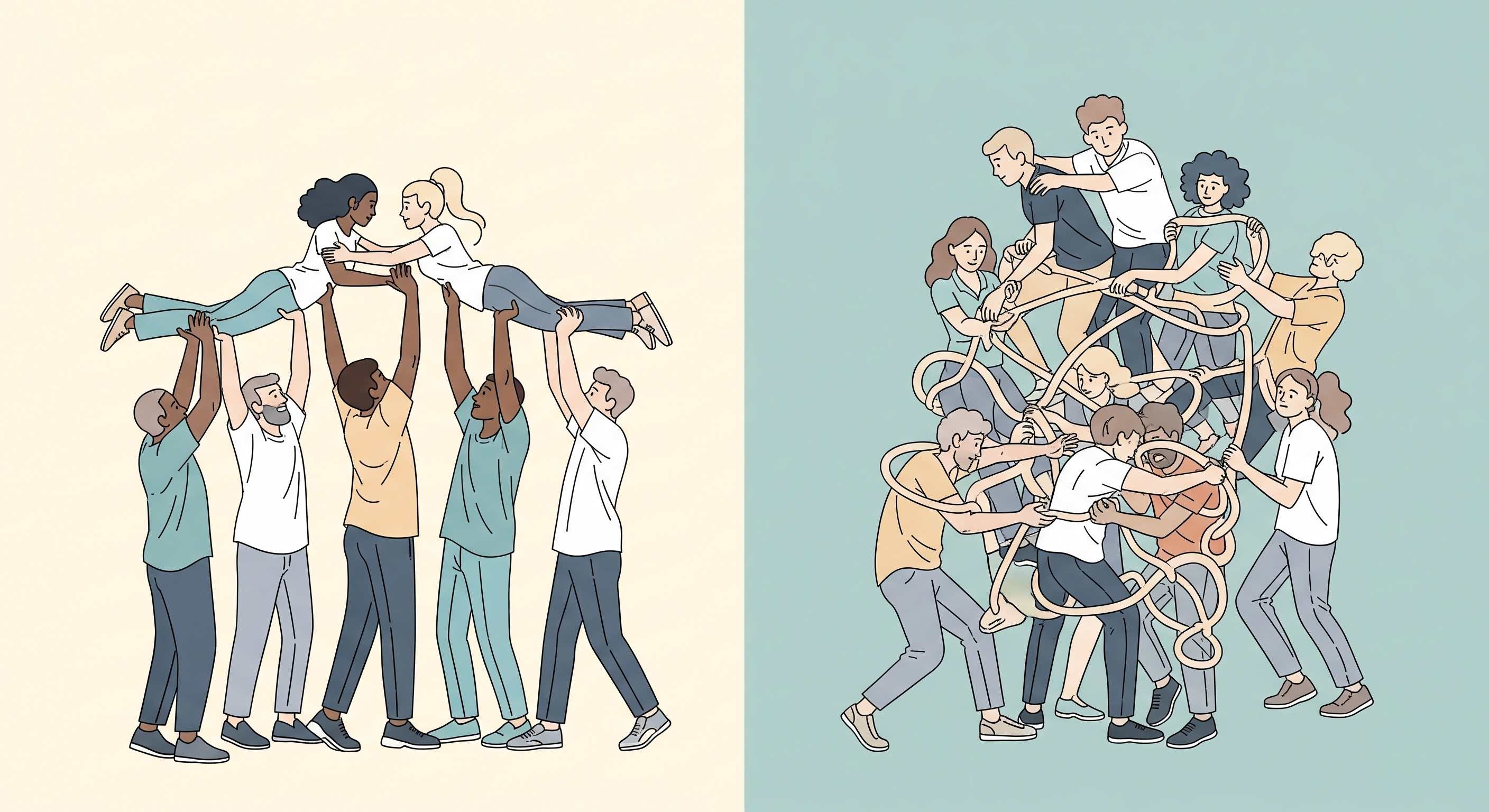 people helping each other vs people holding each other back
